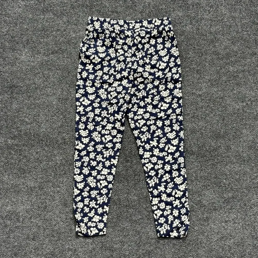 Polo Ralph Lauren Pants Girls 6 Blue Floral Knit Jogger Elastic Waist Pull On